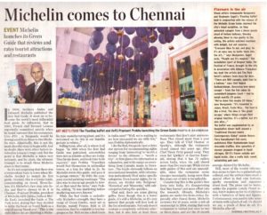 MICHELIN featured in Hindu Metro Plus